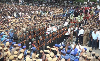  J Jayalalithaa laid to rest, supporters mourn