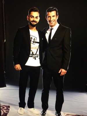 LuÃ­s Figo meets Virat Kohli