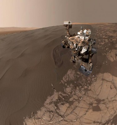Sandy selfie sent from NASA Mars Rover