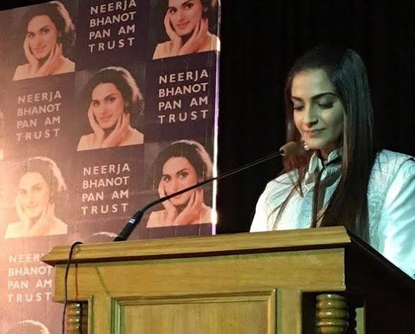 Team Neerja presents Neerja Bhanot bravery award in Chandigarh