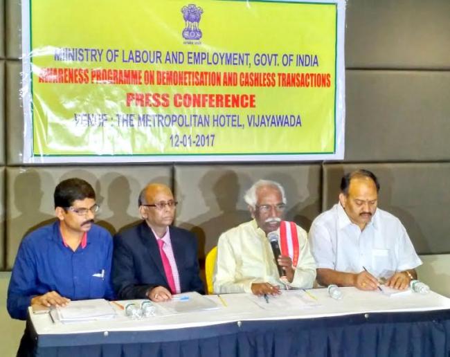 Bandaru Dattatreya addressing a press conference