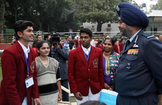 BS Dhanoa interacts with children