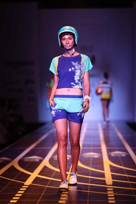 Designer Nida Mahmood displays her collection at Amazon India Fashion Week 