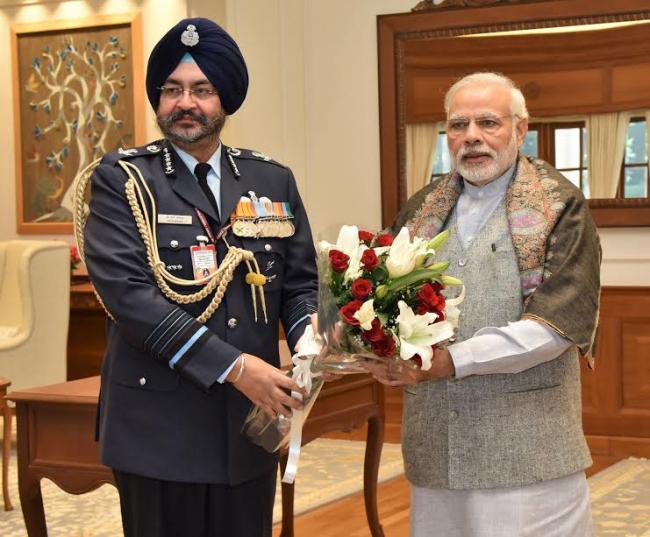 Narendra Modi performing the â€œBhumi Pujanâ€