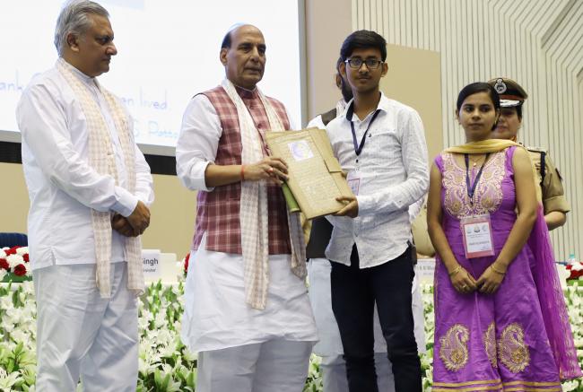 Union Home Minister Rajnath Singh in New Delhi