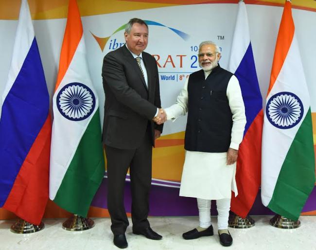 Narendra Modi performing the â€œBhumi Pujanâ€