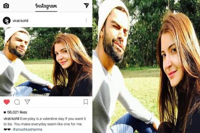 Virat expresses his love for Anushka on social media