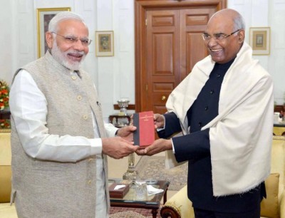 Narendra Modi calling on the President, Ram Nath Kovind