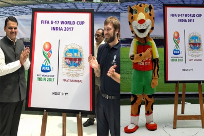 Maharashtra CM Devendra Fadnavis launches Navi Mumbai Host City Logo for FIFA U-17 World Cup India 2017