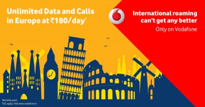 Vodafone launches first-ever truly unlimited international roaming plan across UK and Europe at Rs.180  per day