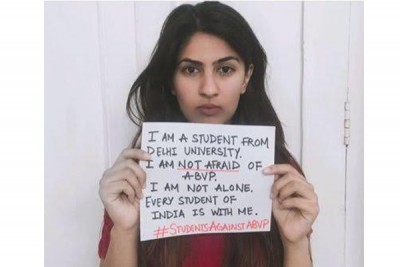 Gurmehar Kaur pulls out of protest march in Delhi University campus, says it is to save the movement