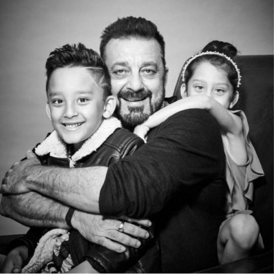 Sanjay Dutt  looks absolutely adorable in a photoshoot with his kids!