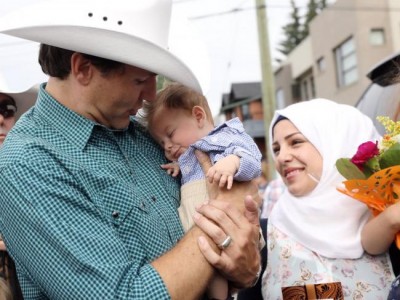 Canadian PM  Justin Trudeau meets his namesake