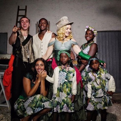Madonna shares image of six children online