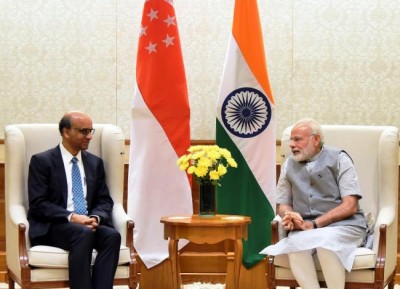 Tharman Shanmugaratnam calls on PM Narendra Modi 