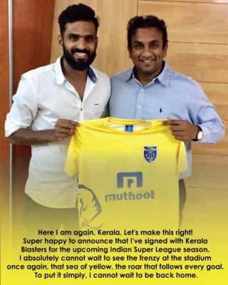 Kerala Blasters signs CK Vineeth 