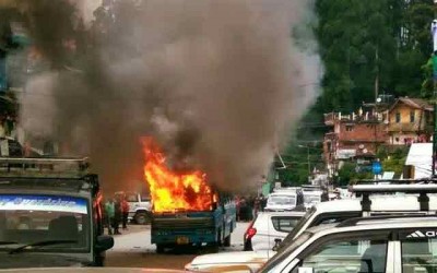 Darjeeling protest of GJM turns violent