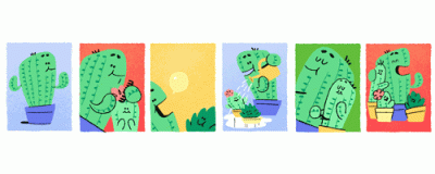 Google depicts "Cactus Father" as tribute on Father's Day