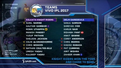 Delhi Daredevils post 160/6 against KKR