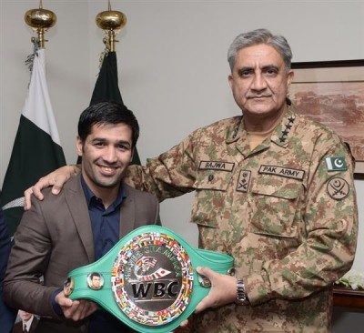 WBC Silver Flyweight Champion Muhammad Waseem meets Qamar Javed Bajwa  