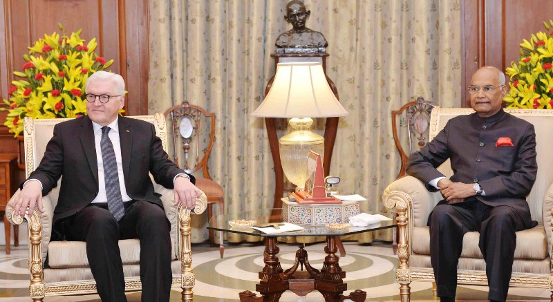  President of the  Germany, Frank Walter Steinmeier calls on  President Ram Nath Kovind