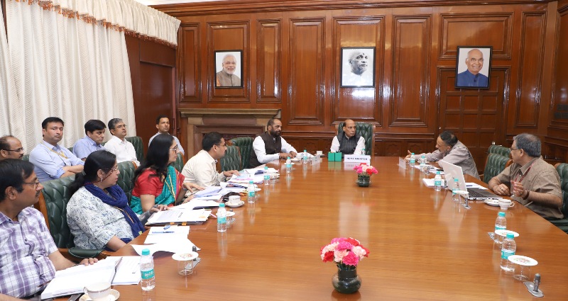 Rajnath Singh reviews  Department of J&K Affairs progress