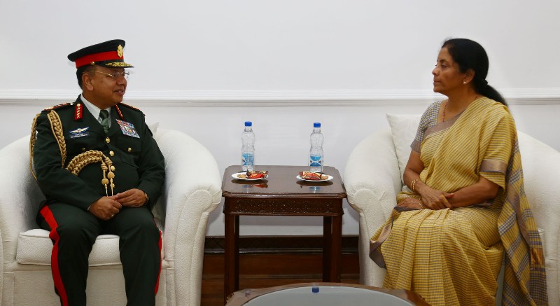 Nepal Army Chief calls on India's Defence Minister in New Delhi 