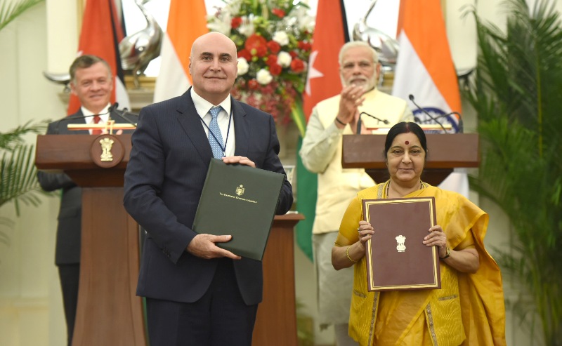 The King of Jordan in India