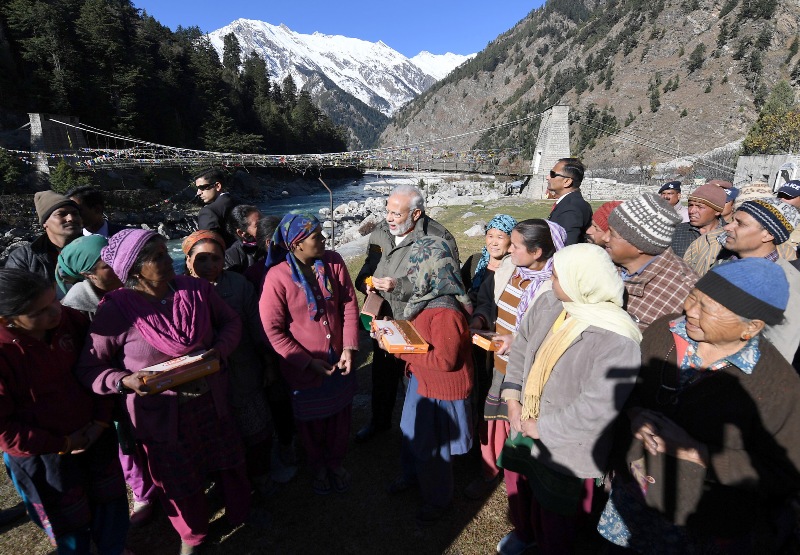 Narendra Modi visits Uttarakhand on Diwali