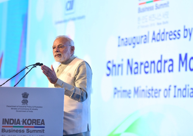 PM Modi Attending India Korea Business Summit in New Delhi
