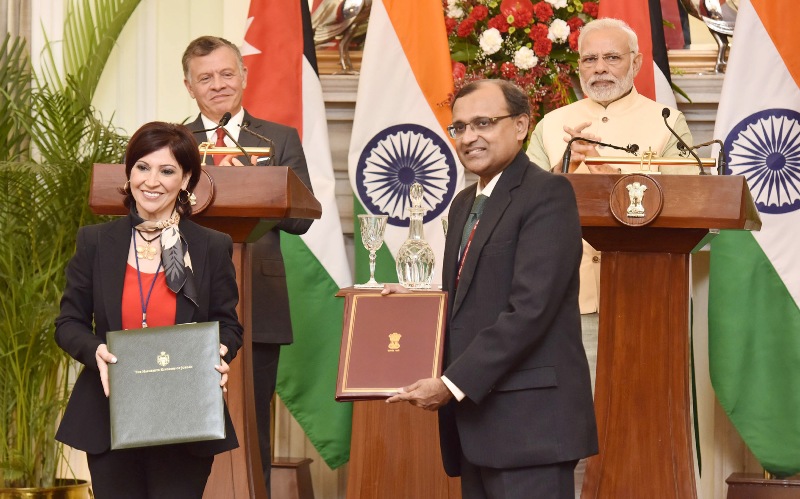 The King of Jordan in India