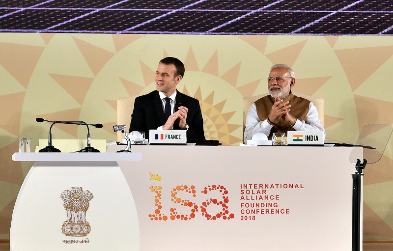  Prime Minister Narendra Modi, French President Emmanuel Macron attend  Founding Conference of International Solar Alliance
