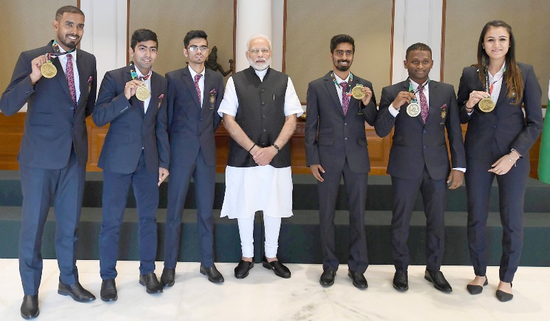 PM Modi meets Asian Games winners