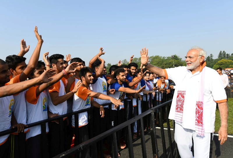  PM Modi performs Yoga on International Yoga Day in Dehradun