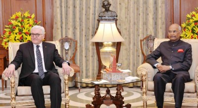  President of the  Germany, Frank Walter Steinmeier calls on  President Ram Nath Kovind
