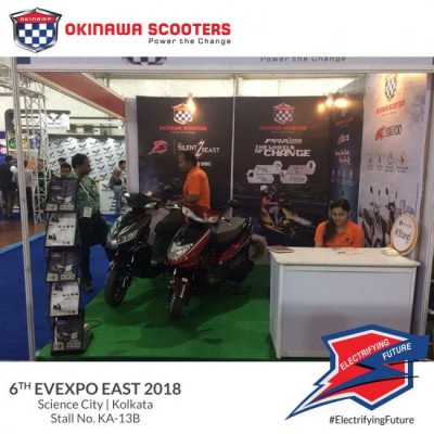 Okinawa Scooters showcases Praise, Ridge & Ridge 30 as key exhibitor at 6th edition of Evexpo East 2018