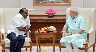 Karnataka CM H.D Kumarswamy calls on Modi