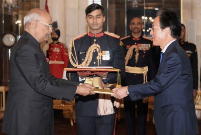 The Ambassador of Korea Shin Bongkil  in New Delhi  