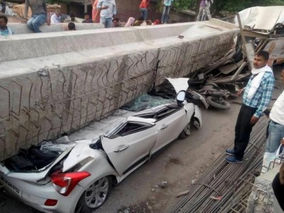Varanasi flyover collapse : Four officials suspended