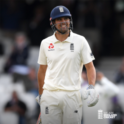 Alastair Cook scores century in final innings