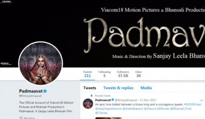 Official social media handles of 'Padmavati' changed to  'Padmaavat'