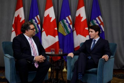 Canada PM Trudeau meets Calgary Mayor Naheed Nenshi