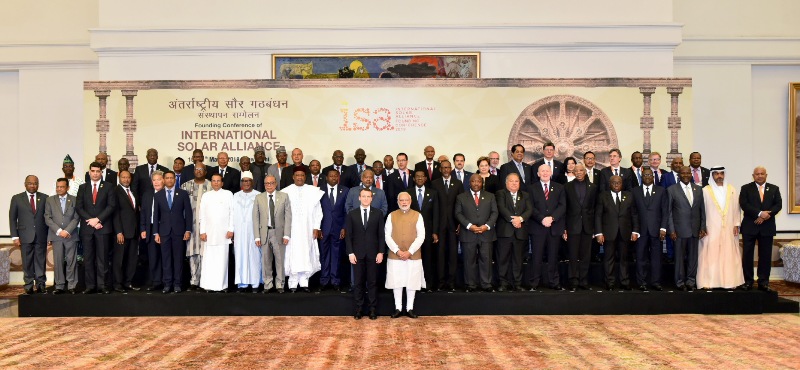  Prime Minister Narendra Modi, French President Emmanuel Macron attend  Founding Conference of International Solar Alliance