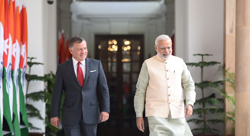 The King of Jordan in India