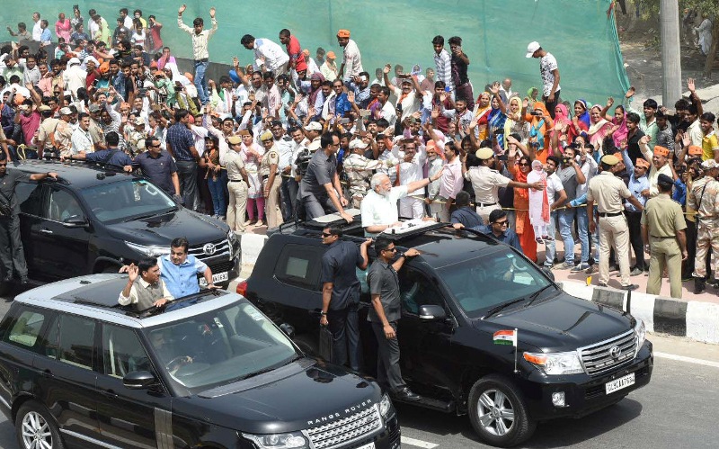 UP CM Adityanath, Governor Ram Naik welcome PM Modi at Baghpat