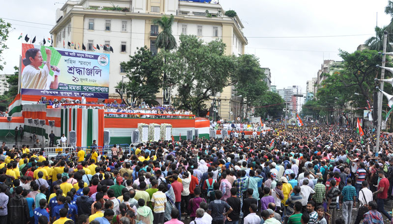 Mamata Banerjee addresses TMC's Martyrs' Day rally in Kolkata