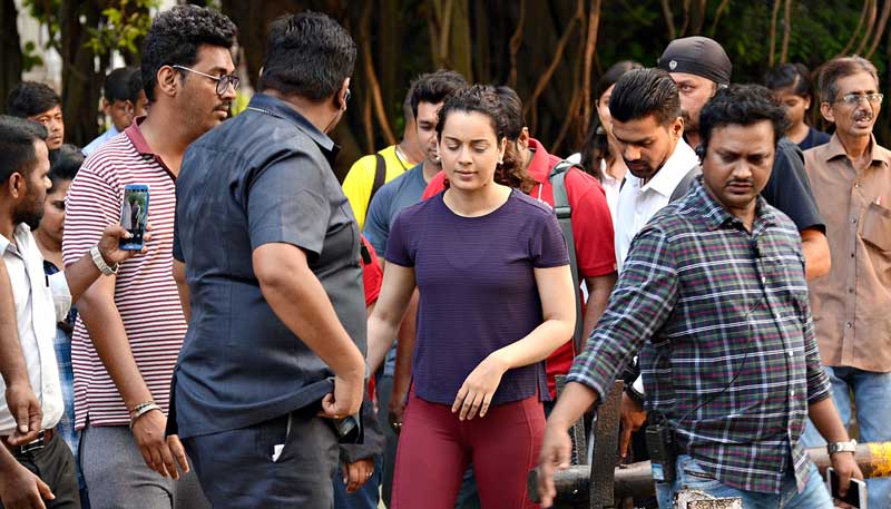 National award-winning actor Kangana Ranaut shoots for the film 'Panga' 