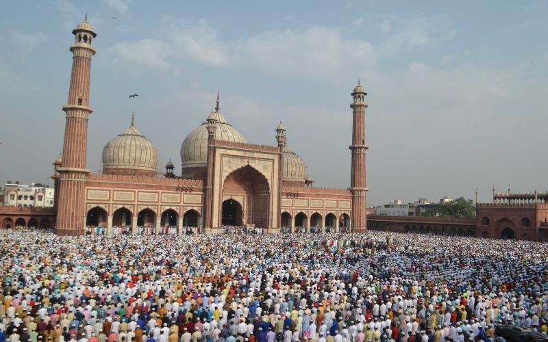 Muslims offer prayers on Eid in the national capital
