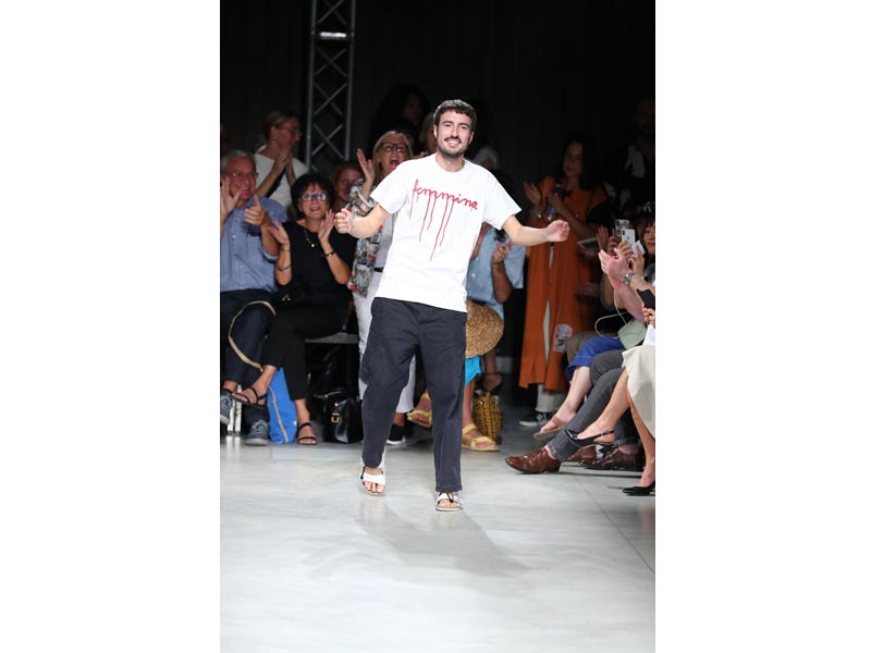 Models walk the ramp for designer Marco Rambaldi at Milan Fashion Week