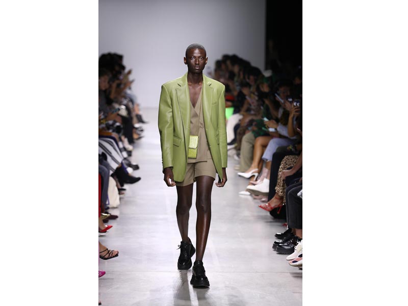 Models walk the ramp for designer Annakiki at Milan Fashion Week